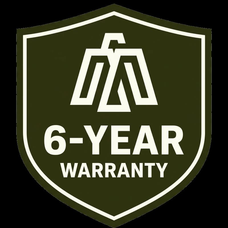 Warhawk 6-Year Warranty badge